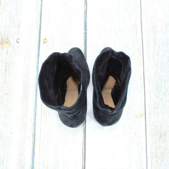 Foot Petals Black Suede Pull On Casual Pump Boots Size 6 Medium - Picture 6 of 9